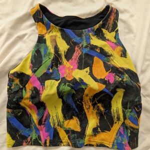 Lululemon Atheletic Colorful Abstract Women's Top Size 6,Euc